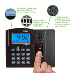 Pyramid Time Systems, Pyramid TimeTrax Elite TTELITEEK Automated Biometric Fingerprint Time Clock System with Software Download, Windows Compatible, Made in USA, Black