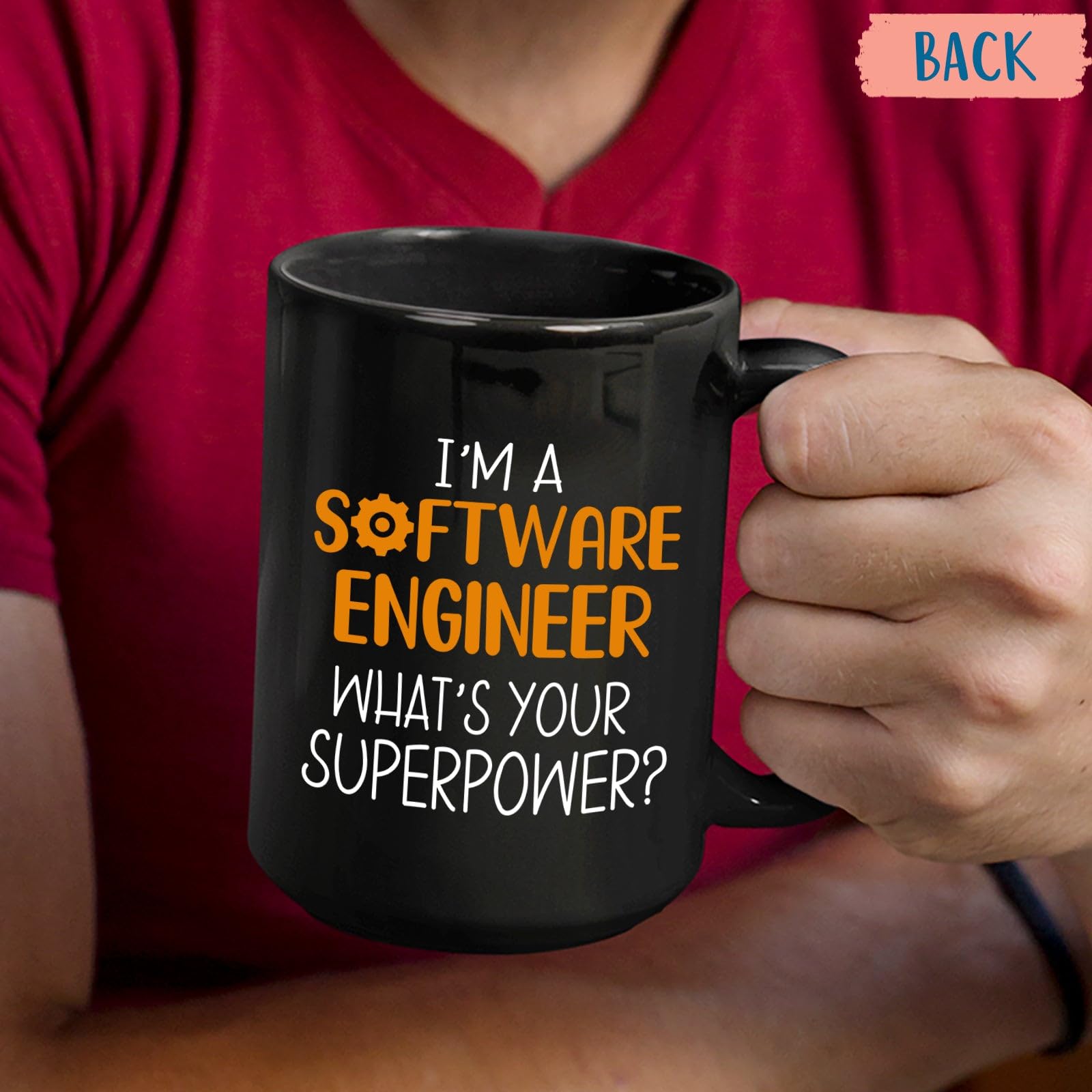 Custom I'm A Software Engineer Coffee Mug For Friends Coworker, Tech IT Coder Mug, Personalized Programmer Mugs With Name, Software Developer Gift, Best Software Engineer Black Cup 11oz, 15oz