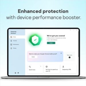 Kaspersky Standard Anti-Virus 2023 | 3 Devices | 1 Year | Advanced Security | Online Banking Protection | Performance Optimization | PC/Mac/Mobile | Online Code