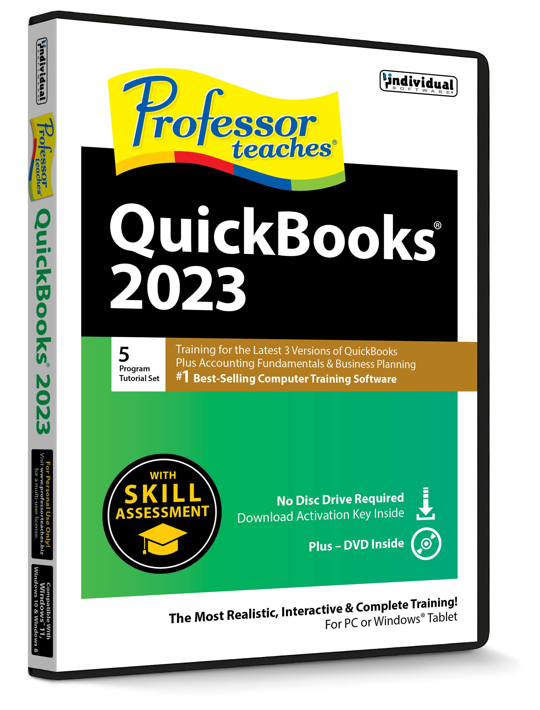 Professor Teaches QuickBooks 2023 Tutorial Set - Interactive Training for Intuit’s Quickbooks versions 2023, 2022 and 2021, Accounting Fundamentals and Business planning