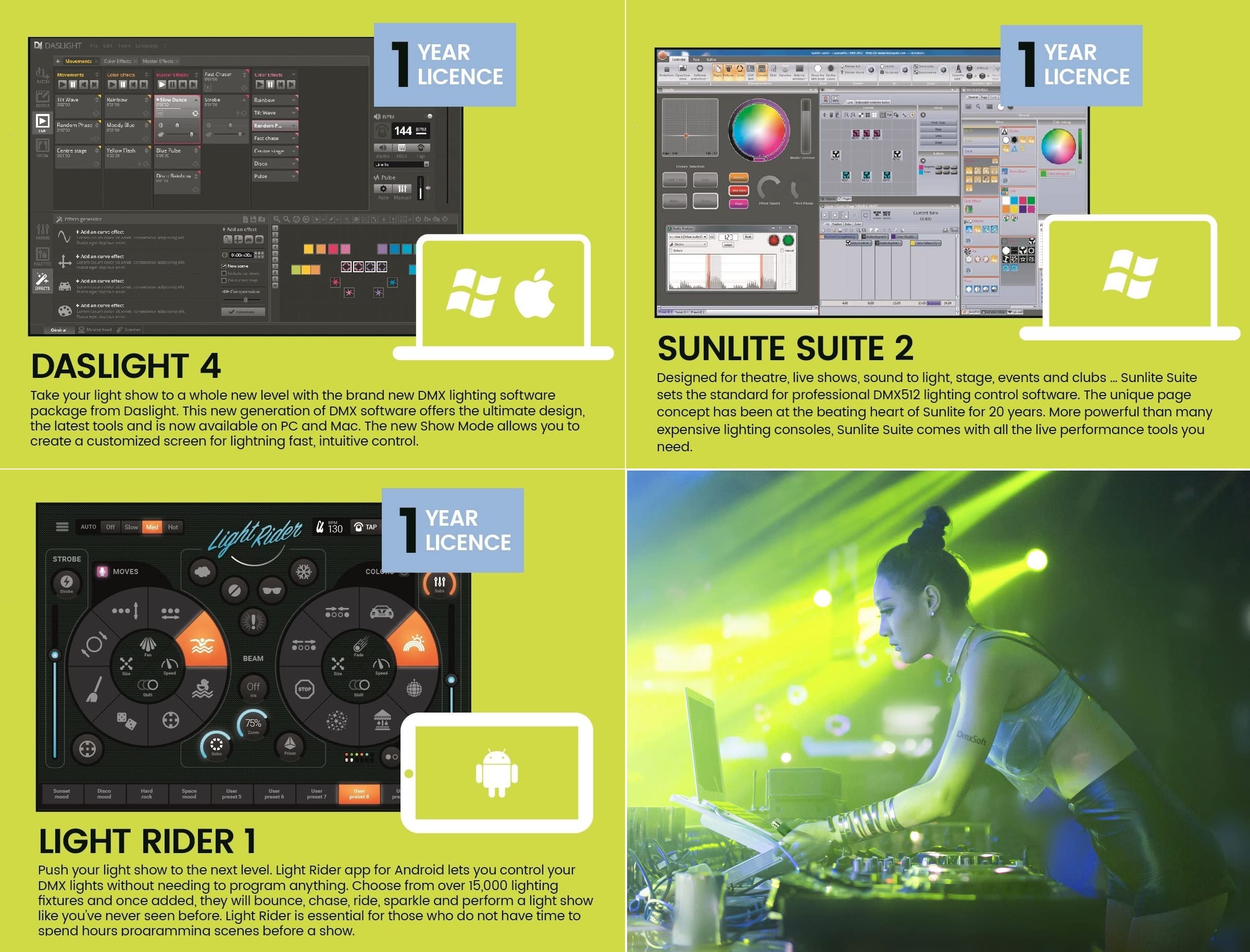 Sushi-Z1 DMX Lighting Controller - LED Lighting Control - Stage Light Controller