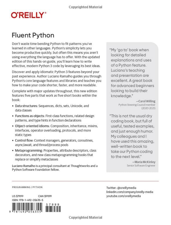 Fluent Python: Clear, Concise, and Effective Programming