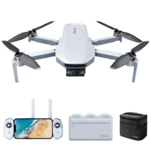 potensic atom 3-axis gimbal 4k gps drone, under 249g, 96 mins flight, max 6km transmission, visual tracking, 4k/30fps quickshots, lightweight for adults and beginners, fly more combo