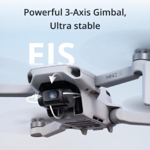 DJI Mini 2 SE, Lightweight Mini Drone with QHD Video, 10km Max Video Transmission, 31-Min Flight Time, Under 249 g, Auto Return to Home, 3-Axis Gimbal Drone with EIS, Drone with Camera for Beginners