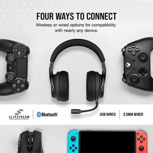 Corsair Virtuoso RGB Wireless XT High-Fidelity Gaming Headset with Bluetooth and Spatial Audio - Works with Mac, PC, PS5, PS4, Xbox Series X/S - Slate (Renewed)