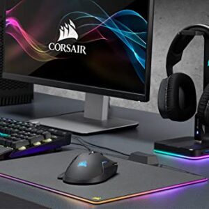 Corsair ST100 RGB Premium Headset Stand with 7.1 Surround Sound - 3.5mm and 2xUSB 3.0,Aluminum