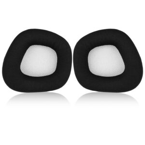 Jecobb Replacement Earpads with Mesh Fabric & Memory Foam Ear Cushion Cover for Corsair Void & Corsair Void PRO RGB Wired/Wireless Gaming Headset ONLY (Black/Grey)