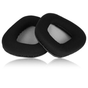 Jecobb Replacement Earpads with Mesh Fabric & Memory Foam Ear Cushion Cover for Corsair Void & Corsair Void PRO RGB Wired/Wireless Gaming Headset ONLY (Black/Grey)