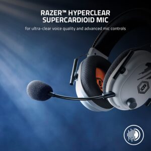 Razer BlackShark V2 Pro Wireless Gaming Headset: THX 7.1 Spatial Surround Sound - 50mm Drivers - Detachable Mic - for PC, PS5, PS4, Switch - Six Siege Special Edition