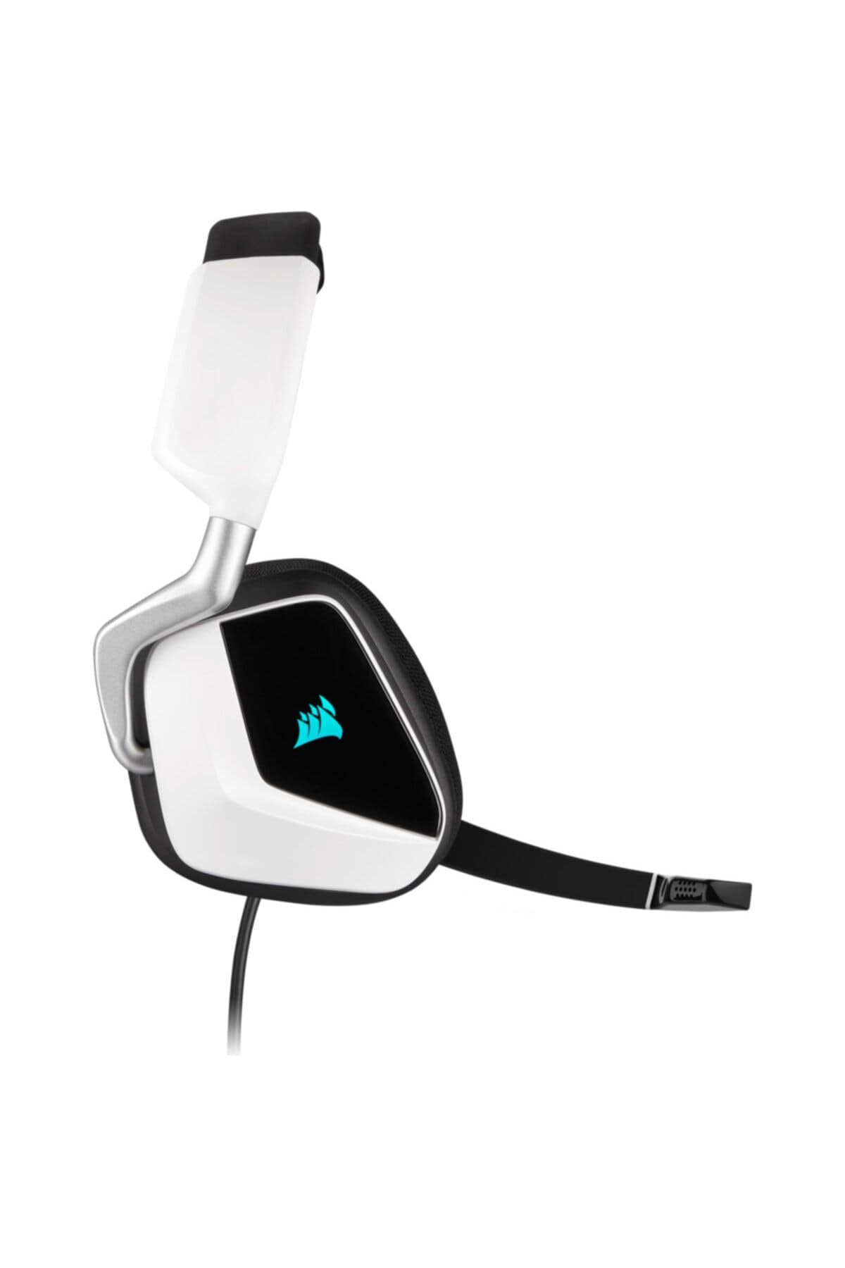 Corsair Void Elite RGB USB Gaming Headset (7.1 Surround Sound, Optimised Omnidirection Microphone, Customisable RGB Lighting, Microfibre Mesh Fabric Earpads, Aluminium Construction) - White