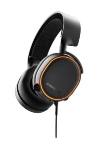 steelseries arctis 5 gaming headset - rgb illumination - dts headphone: x v2.0 surround for pc and playstation 5, ps4 - black
