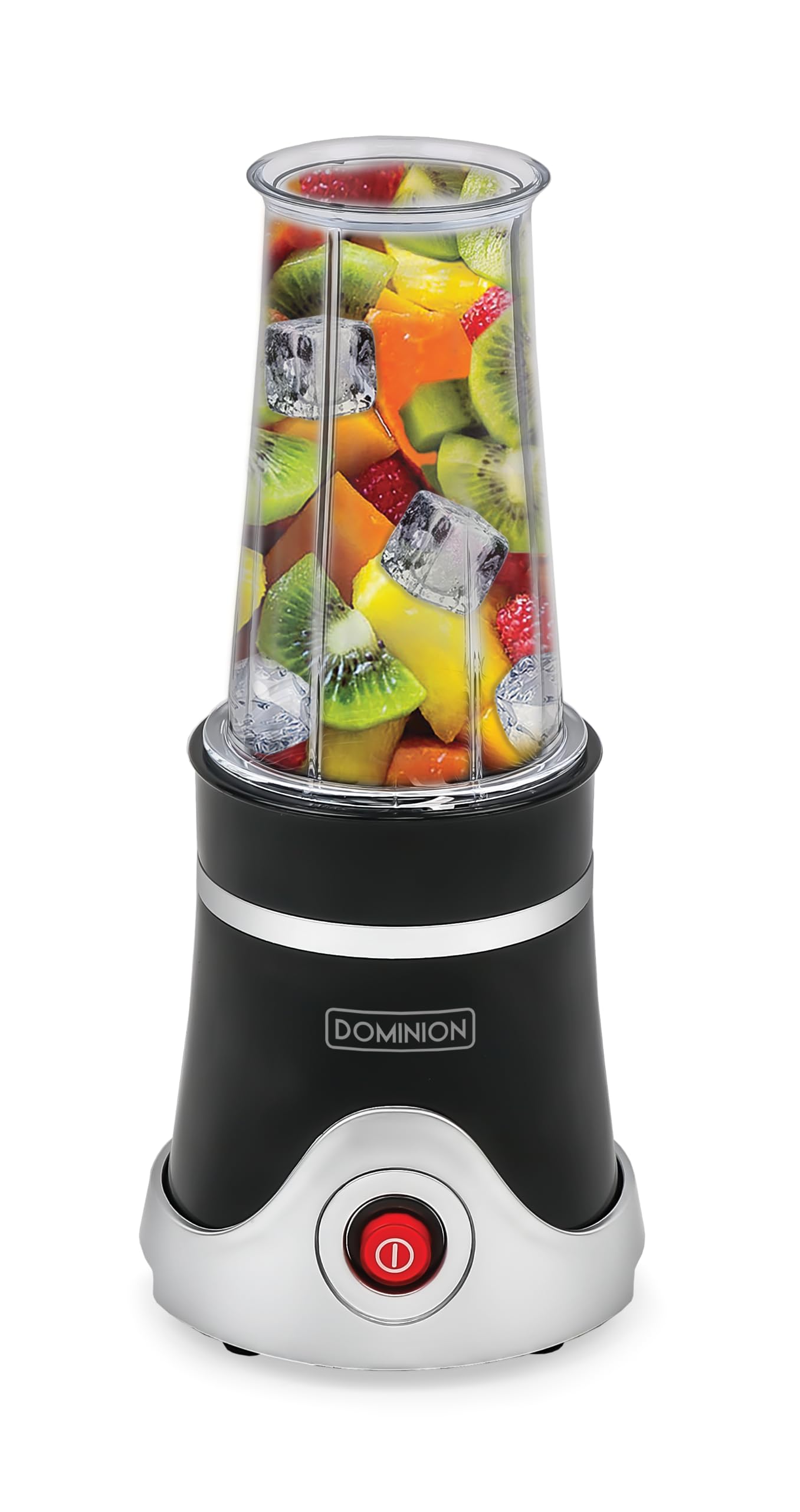 Dominion BlendMax™ Personal Blender for Shakes and Smoothies with 350mL Travel Cup and Lid, Juices, Heavy-Duty Portable Blender & Food Processor, Black