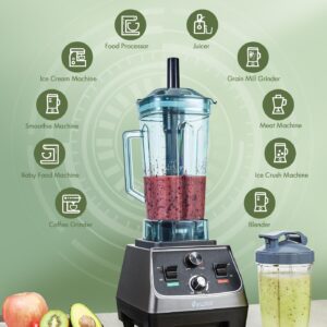 VEWIOR 2200W Blenders for Kitchen, Professional Smoothie Blender with 68oz Tritan Container & 27oz To-Go Cup, Countertop Blender for Smoothies