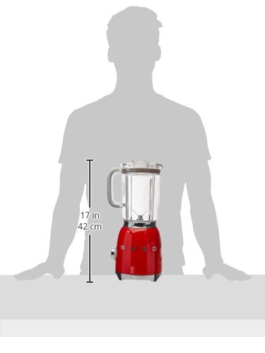 Smeg Countertop, Red 50s Style Blender, 48 Ounces