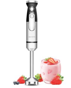 amateys immersion blender,700w handheld blender with heavy copper motor,infinitely variable speeds stick kitchen blender,detachable stainless steel smoothie blender,for soup puree baby food juice