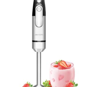 Amateys Immersion Blender,700W Handheld Blender with Heavy Copper Motor,Infinitely Variable Speeds Stick Kitchen Blender,Detachable Stainless Steel Smoothie Blender,for Soup Puree Baby Food Juice