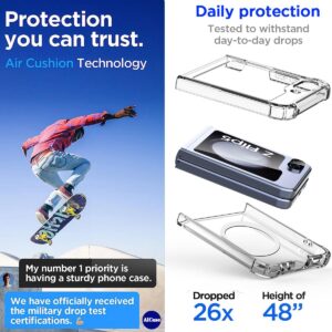 AICase for Samsung Galaxy Z Flip 5 Clear Case,Compatible with MagSafe Transparent Shockproof Protection Yellowing Resistant Magnetic Phone Case for Galaxy Z Flip 5 5G (2023)-Clear