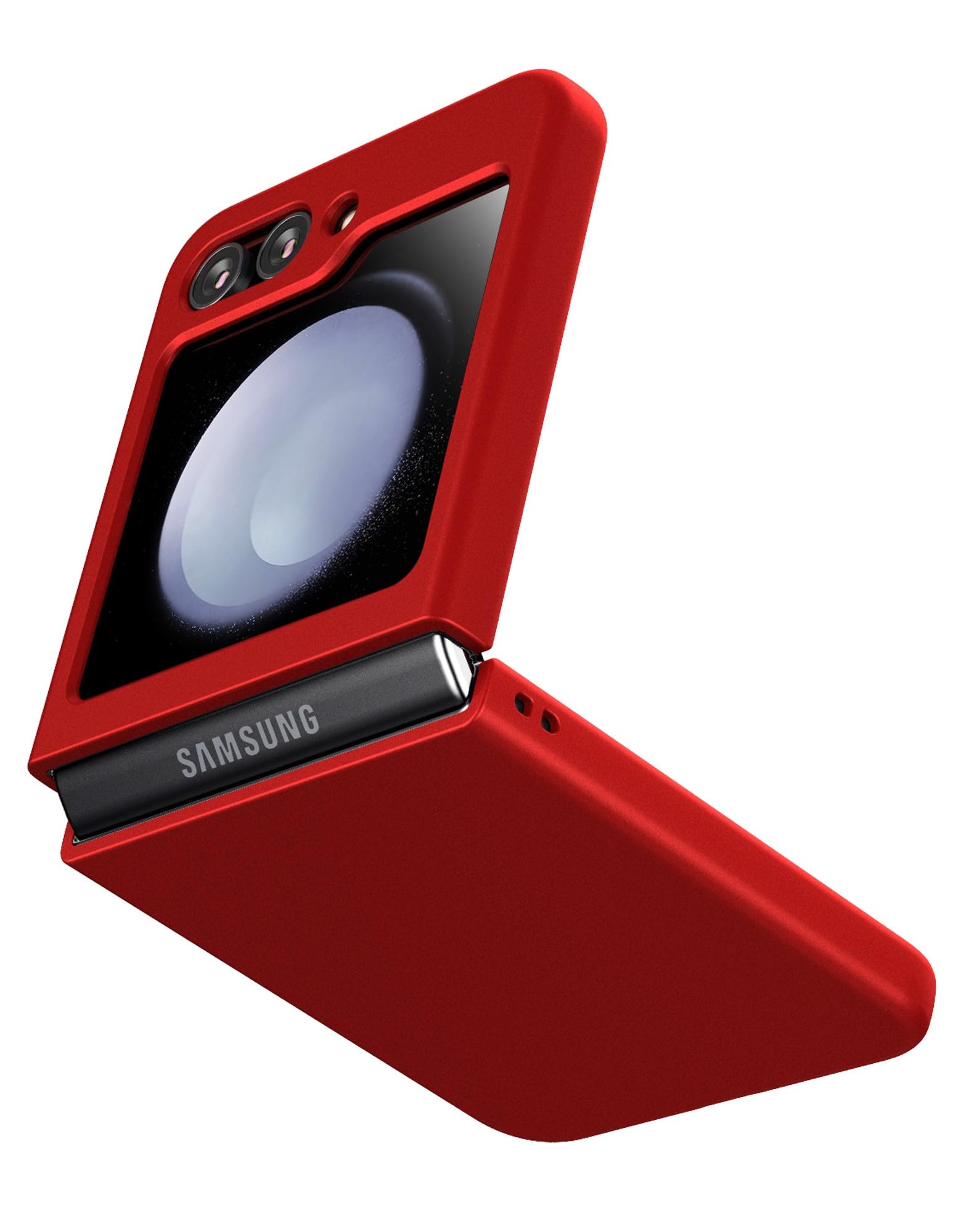 Cresee Case for Samsung Galaxy Z Flip 5 (2023) Thin Hard Matte Phone Case for Galaxy Z Flip5 - Red