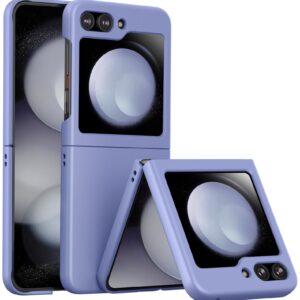 Foluu Slim Fit Case for Samsung Galaxy Z Flip 5 Case, Ultra Thin Matte PC with Non-Slip Grip Full Protection Protective Cover for Samsung Galaxy Z Flip5 5G 2023 (Purple)
