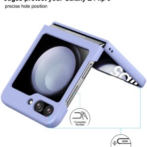 Foluu Slim Fit Case for Samsung Galaxy Z Flip 5 Case, Ultra Thin Matte PC with Non-Slip Grip Full Protection Protective Cover for Samsung Galaxy Z Flip5 5G 2023 (Purple)