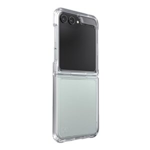 Speck Clear Samsung Galaxy Z Flip 5 Case - Foldable, Scratch Resistant & Drop Protection - Anti-Yellowing Clear Phone Case for Galaxy Z Flip 5 - Presidio Perfect-Clear