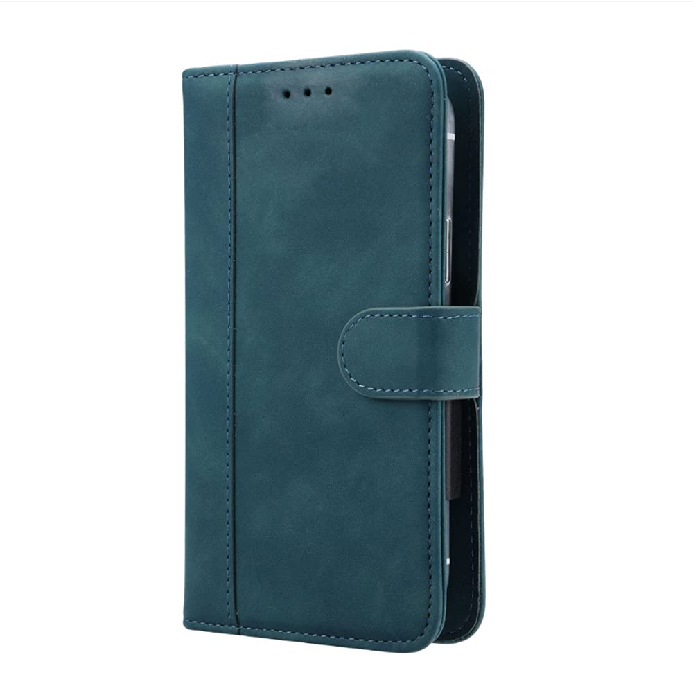 Ranyi for IRIS Connect Case, IRIS Connect Phone Case, Universal Leather Wallet Case with Credit Card Holder Movable Clip Magnetic Flip Wallet Case for Consumer Cellular IRIS Connect 6.5" 2023 -blue