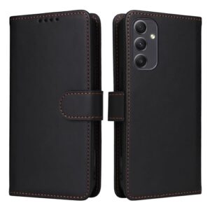 Wallet Case Compatible with Samsung Galaxy A34 5G Wallet Case Detachable Back Case with Card Holder/Wrist Strap, PU Leather Flip Folio Case with Magnetic Stand Shockproof Phone Cover (Color : Black)