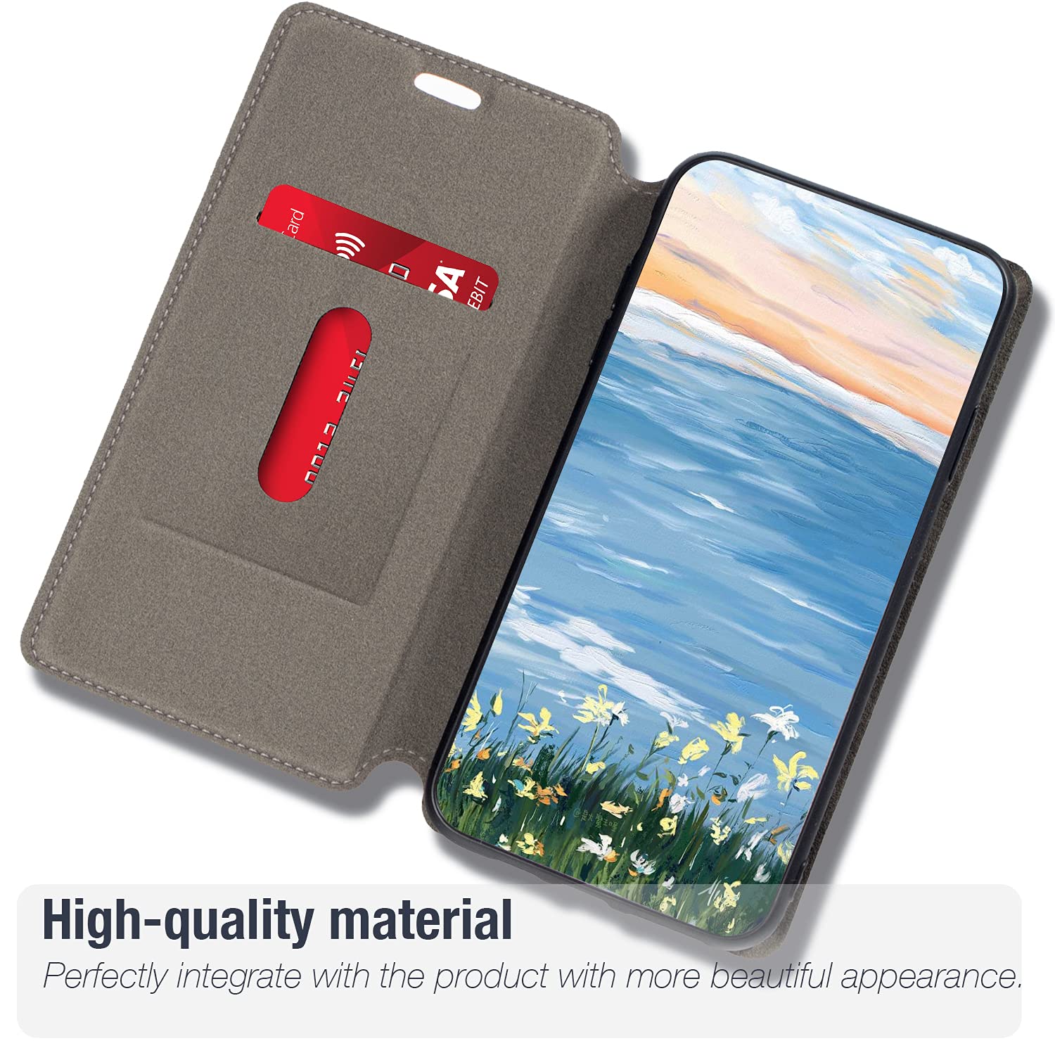 for iPhone 15 Pro Max Case, Fashion Multicolor Magnetic Closure Leather Flip Case Cover with Card Holder for iPhone 15 Pro Max (6.7”)