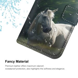 ZHOUZHANGDI Wallet Case Suitable for Google Pixel 8 Pro with Horse-aa29 Pattern with Card Slot and Wrist Strap Dust-Proof and Drop-Proof PU Leather Flip Cover Smartphone Wallet Case