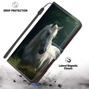 ZHOUZHANGDI Wallet Case Suitable for Google Pixel 8 Pro with Horse-aa29 Pattern with Card Slot and Wrist Strap Dust-Proof and Drop-Proof PU Leather Flip Cover Smartphone Wallet Case