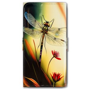 Bcov Pixel 8 Pro Case,Colorful Dragonfly Style Leather Flip Phone Case Wallet Cover with Card Slot Holder Kickstand for Google Pixel 8 Pro