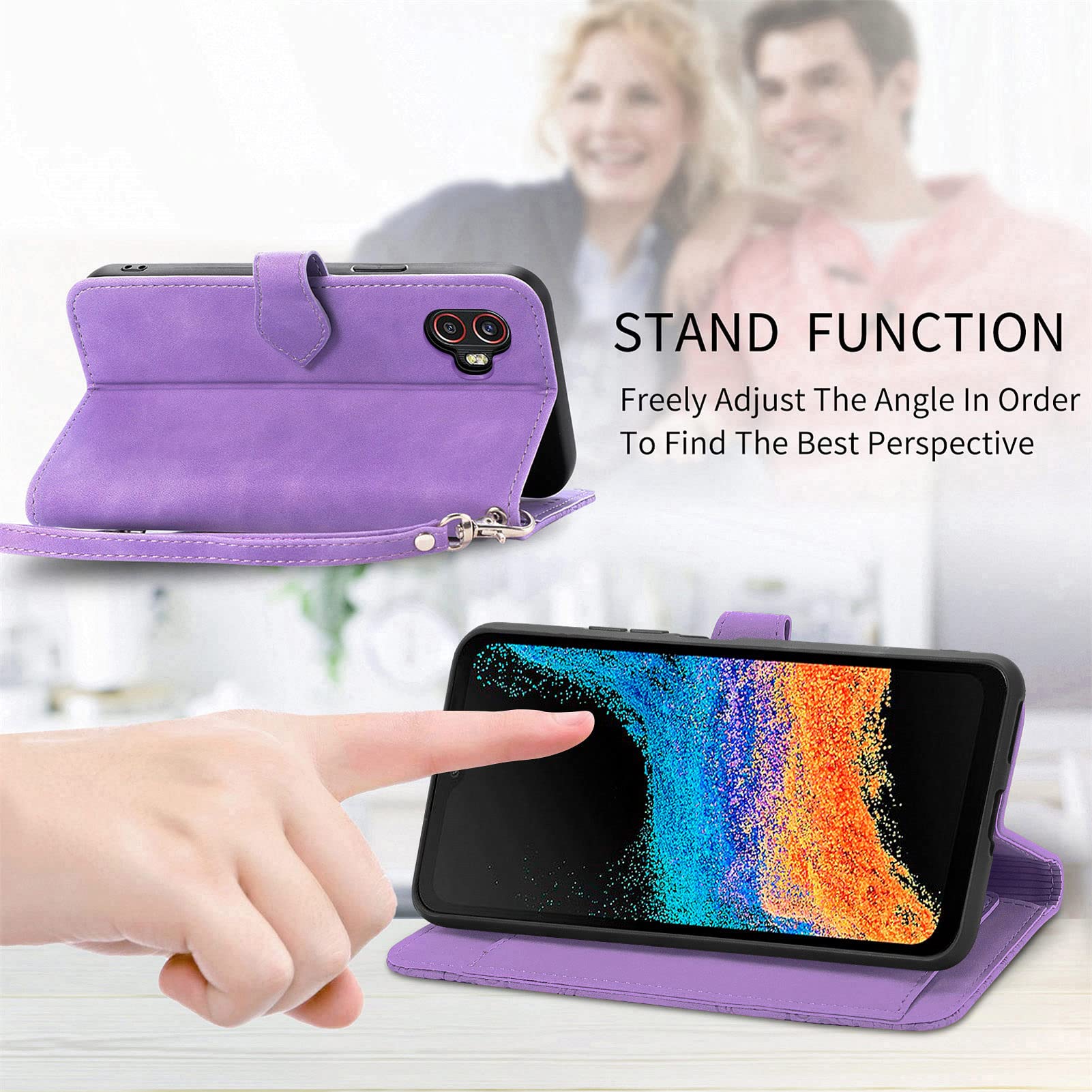 DAMONDY for BLU View4 Zipper Wallet Case,BLU View 4 B135DL Case,Premium Magnetic Closure Stand Function Folio PU Leather Flip Cover Inner Soft TPU Case for BLU View 4 B135DL -Purple