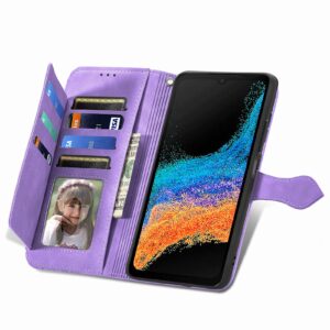 DAMONDY for BLU View4 Zipper Wallet Case,BLU View 4 B135DL Case,Premium Magnetic Closure Stand Function Folio PU Leather Flip Cover Inner Soft TPU Case for BLU View 4 B135DL -Purple