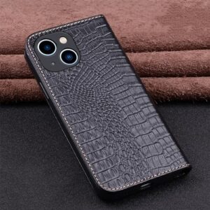 THikk Case for iPhone 15 Pro Max/15 Plus/15 Pro/15, Business Genuine Leather Case Flip Magnetic Protective Phone Cover,for iPhone15,B