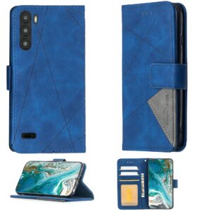 jioeuinly sky elite g63 case compatible with sky devices elite g63 phone case cover flip stand cover stitching style wallet case bf05 blue