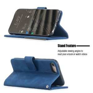 jioeuinly Sky Elite G63 Case Compatible with Sky Devices Elite G63 Phone Case Cover Flip Stand Cover Stitching Style Wallet Case BF05 Blue