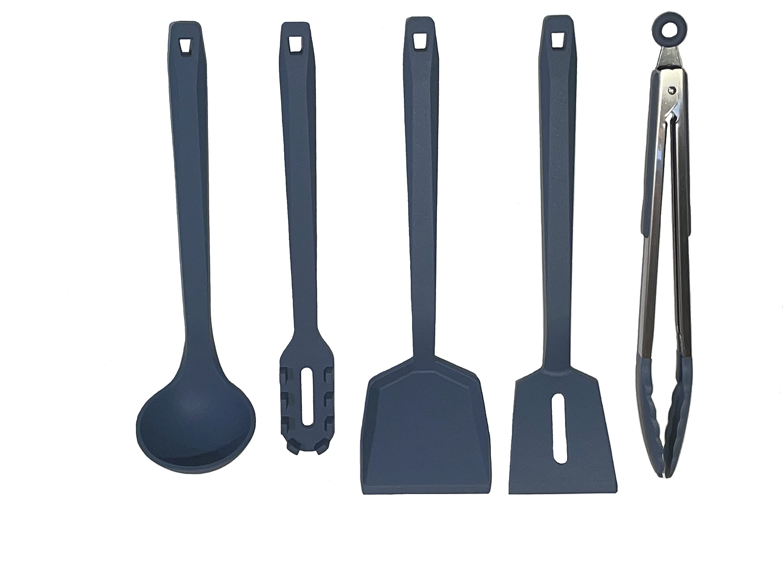 Kitchen Utensil Set – Eco Friendly, Ocean Safe, 5PCS with Soft Grip handles Great for boats, RV’s and Kitchens