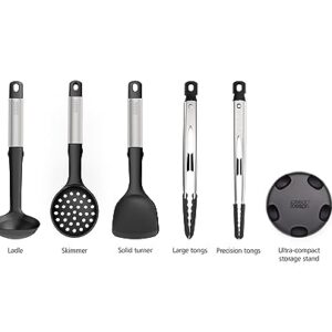 Joseph Joseph Elevate Fusion 5-piece Silicone Utensil Set with Storage Stand, Stainless Steel