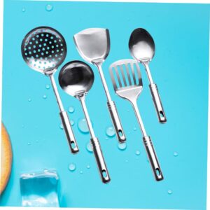 Abaodam 10 Pcs chef utensils cooking tools metal spatula stainless steel cookware stainless steel kitchen utensils stainless steel cooking utensils metal spoons seven piece set non stick