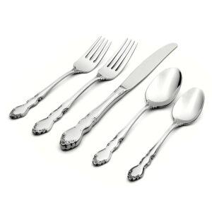 Oneida 2766045Al20 Dover 45 Piece Fine Flatware Set, Service For 8