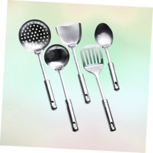 ABOOFAN 10 Pcs Cooking Tools Metal Spatula Chef Utensils Stainless Cookware Metal Cooking Utensils Metal Spoons Kitchen Spatula Cooking Spoons Spoon Shovel Stainless Steel