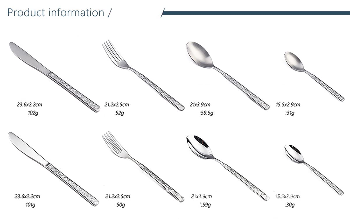 IKXO 35 Piece Silverware Set,Stainless Steel Silverware Set, Modern Sleek Flatware Set, Include Knife/Fork/Spoon & Long Teaspoon/Salad Fork Mirror-Polished & Dishwasher Safe Cutlery