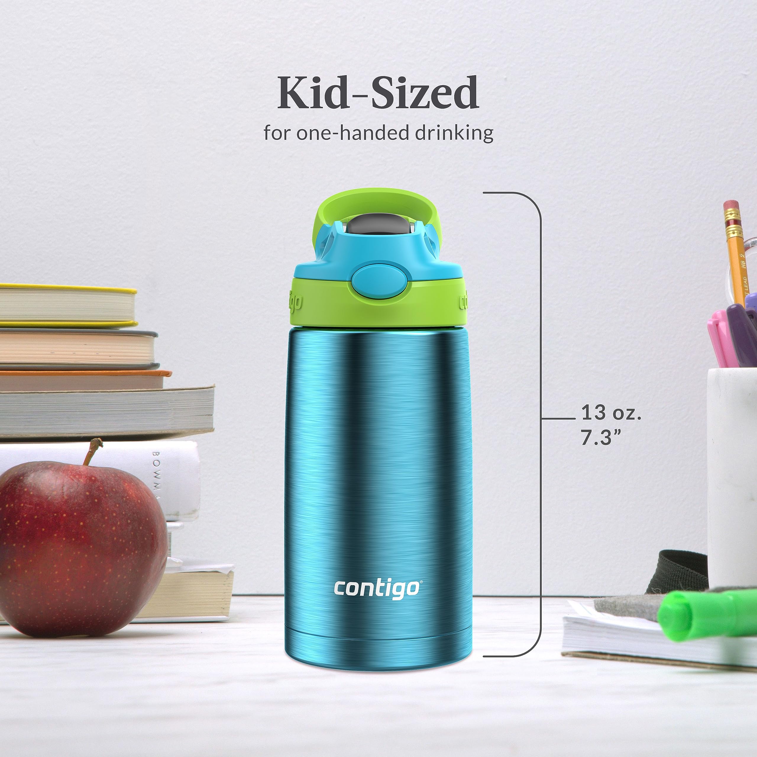 Contigo Aubrey Kids Stainless Steel Water Bottle with Spill-Proof Lid