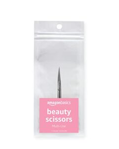 amazon basics beauty scissors, stainless steel, silver