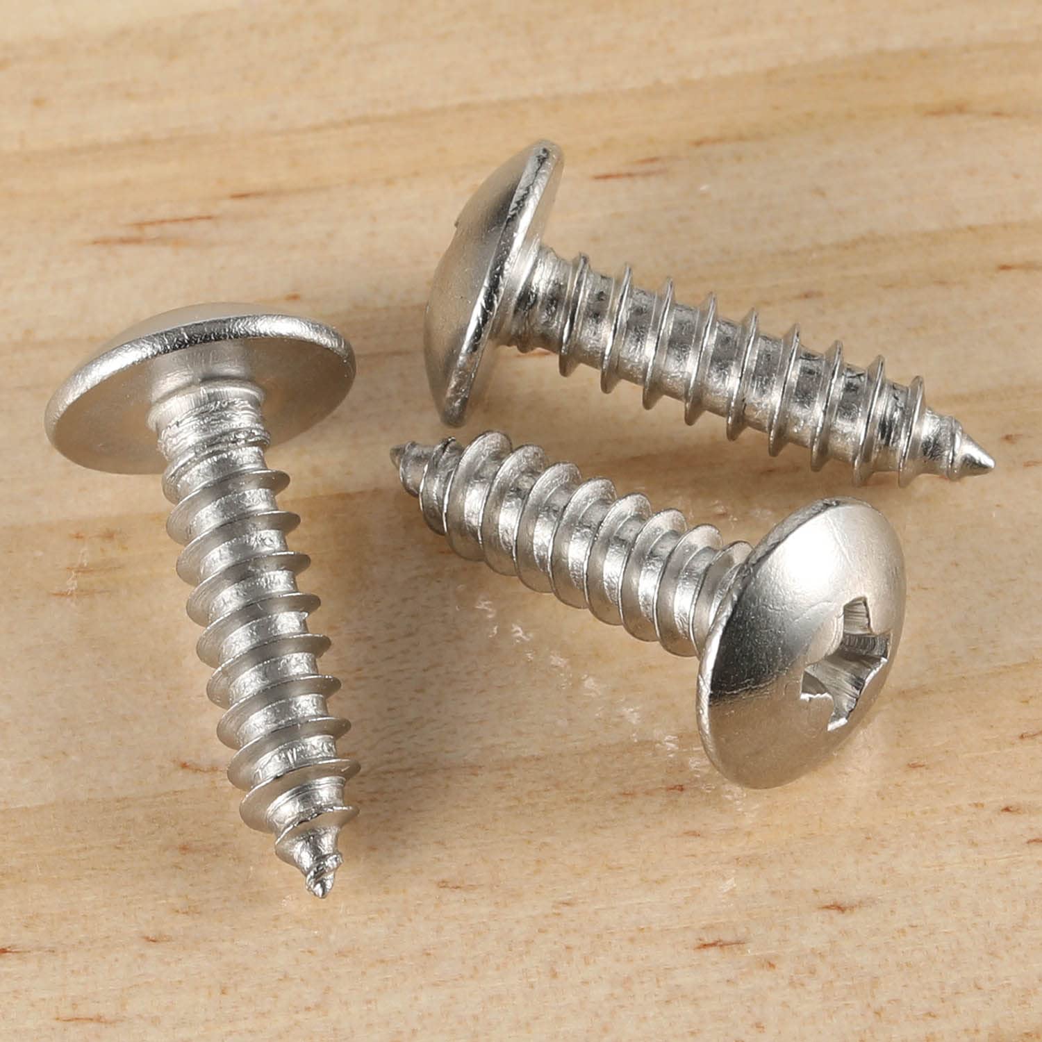 100PCS #10 x 3/4" Truss Head Sheet Metal Screws Phillips Drive Wood Screws, 304 Stainless Steel 18-8, Self Tapping