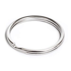 prudance 100pcs key rings metal round split ring - bulk pack of 100-1" 25mm diameter