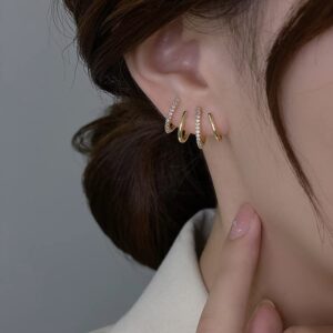 Claw Earrings for Women Gold Double Hoop Earrings for Single Piercing Gold Cat Claw Earrings Gold Ear Cuff Earrings for Women Minimalist Fashion Gold Earrings