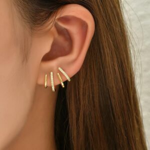 Claw Earrings for Women Gold Double Hoop Earrings for Single Piercing Gold Cat Claw Earrings Gold Ear Cuff Earrings for Women Minimalist Fashion Gold Earrings