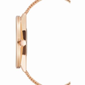 Nine West Women's Japanese Quartz Dress Watch with Stainless Steel Strap, Rose Gold, 20 (Model: NW/1980GYRG)
