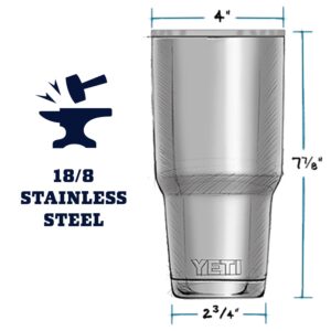 YETI Rambler 30 oz Tumbler, Stainless Steel, Vacuum Insulated with MagSlider Lid, Camp Green